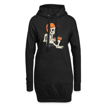 Skelett Halloween Gamer Gaming Junge Kinder Boy - Hoodie-Kleid - Schwarz - Vorne