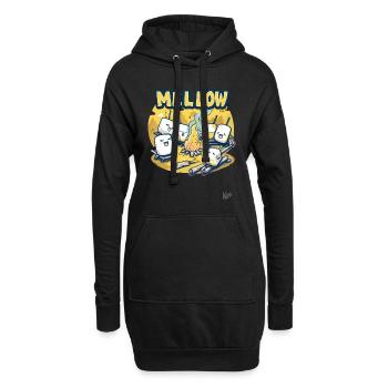 Camping décontracté, feux de camp et guimauves - Sweat-shirt à capuche long Femme - noir - Devant