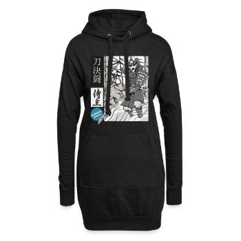 Samurai katana meisterhafter Schwertkämpfer - Hoodie-Kleid - Schwarz - Vorne