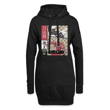 Katana Duell Ninja vs Samurai - Hoodie-Kleid - Schwarz - Vorne