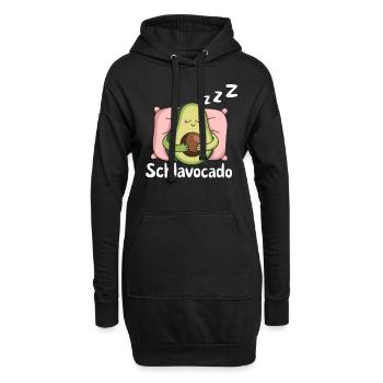 Schlavocado Avocado Offizielles Schlafshirt Schlaf - Hoodie-Kleid - Schwarz - Vorne