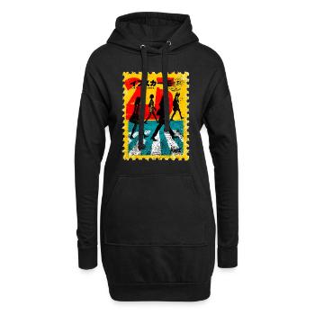 Passage piéton de Tokyo – Timbre-poste rétro - Sweat-shirt à capuche long Femme - noir - Devant