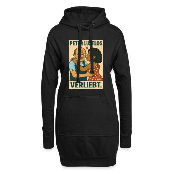 Peter Ratless – amoureux et bouleversé - Sweat-shirt à capuche long Femme - noir - Devant