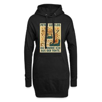 Peter Lustlos – Da komme ich aus der Torte - Hoodie-Kleid - Schwarz - Vorne