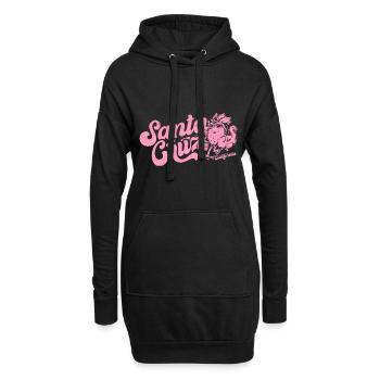 Santa Cruz Californie vintage rétro surfing ville - Sweat-shirt à capuche long Femme - noir - Devant