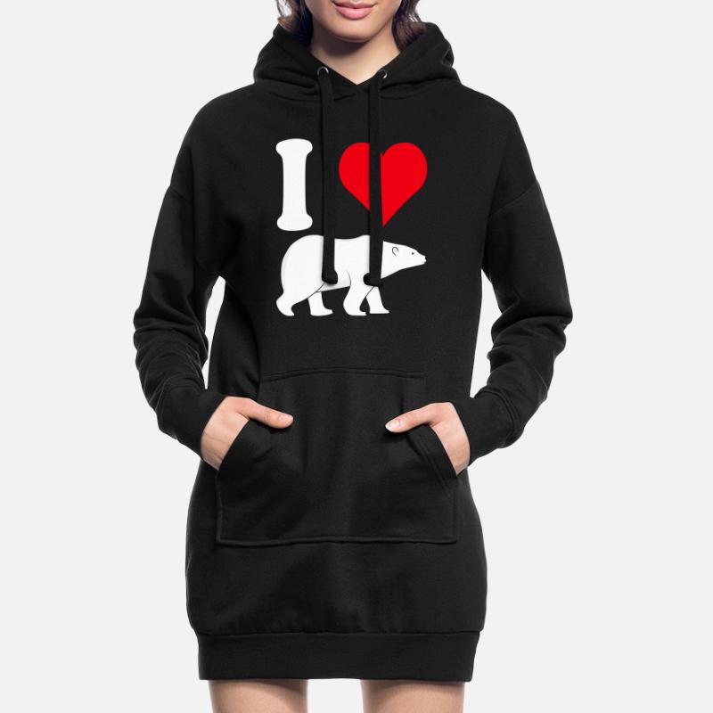 ice bear eisbär wird dich beschützen will protect Hoodie-Kleid