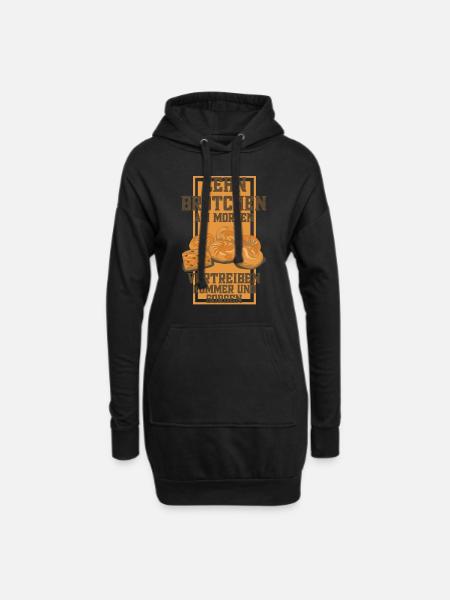 Brotchen Zehn Brotchen Am Morgen - Hoodie-Kleid - Schwarz