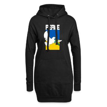 Ukraine Flagge Frieden Geschenkidee - Hoodie-Kleid - Schwarz - Vorne