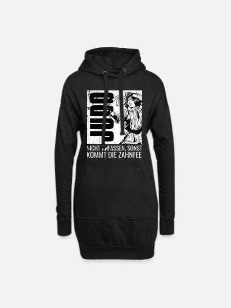Judo - Hoodie-Kleid - Schwarz