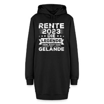 Rente Rentnerin Rentner 2023 - Hoodie-Kleid - Schwarz - Vorne