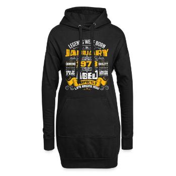 Legends wurde im Januar 1978 geboren - Hoodie-Kleid - Schwarz - Vorne
