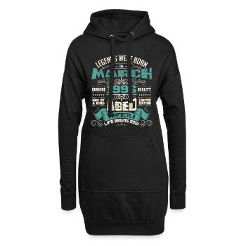 März 1996 | Geburtstagsgeschenk - Hoodie-Kleid - Schwarz - Vorne