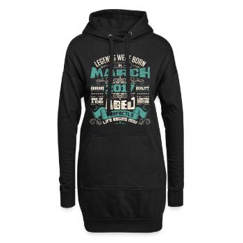 March 2017 | birthday gift - Sweat-shirt à capuche long Femme - noir - Devant