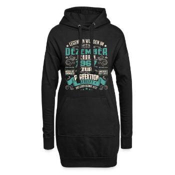 Legenden werden geboren im Dezember 1967 - Sweat-shirt à capuche long Femme - noir - Devant