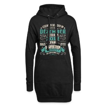 Legenden werden geboren im Dezember 2012 - Sweat-shirt à capuche long Femme - noir - Devant