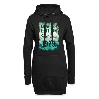 Einzigartig seit 1979 - Hoodie-Kleid - Schwarz - Vorne