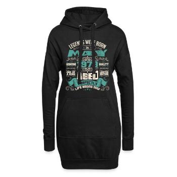 Legends wurden im Mai 1979 geboren | Limitierte Auflage - Hoodie-Kleid - Schwarz - Vorne