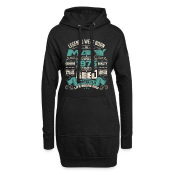 Legends were born in May 1975 | Limited Edition - Sweat-shirt à capuche long Femme - noir - Devant