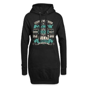 Legenden wurden im Mai 2022 geboren | Limitierte Auflage - Hoodie-Kleid - Schwarz - Vorne