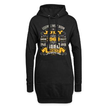Legends wurden im Juli 1968 geboren | Perfekt gealtert - Hoodie-Kleid - Schwarz - Vorne