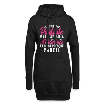 Je Ne Suis Pas Parfaite Mais Je Suis accouveuse - Sweat-shirt à capuche long Femme - noir - Devant