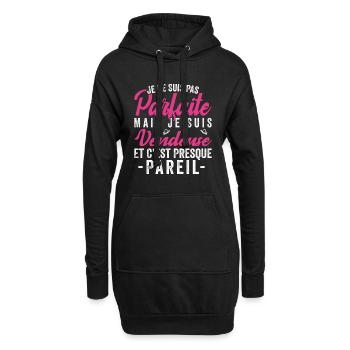 Je Ne Suis Pas Parfaite Mais Je Suis vendeuse - Sweat-shirt à capuche long Femme - noir - Devant