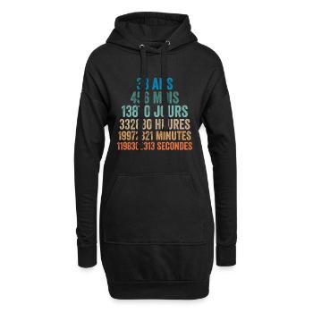 38 Ans Anniversaire - cadeau d'anniversaire - Sweat-shirt à capuche long Femme - noir - Devant