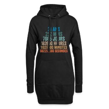 21 Ans Anniversaire - cadeau d'anniversaire - Sweat-shirt à capuche long Femme - noir - Devant
