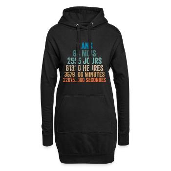 7 Ans Anniversaire - cadeau d'anniversaire - Sweat-shirt à capuche long Femme - noir - Devant