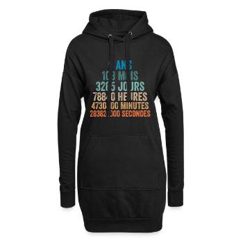 9 Ans Anniversaire - cadeau d'anniversaire - Sweat-shirt à capuche long Femme - noir - Devant