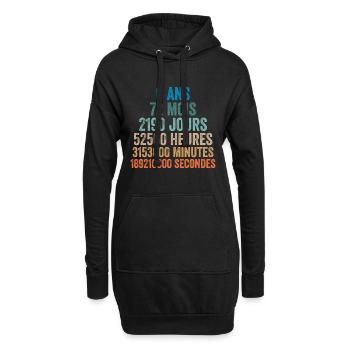 6 Ans Anniversaire - cadeau d'anniversaire - Sweat-shirt à capuche long Femme - noir - Devant
