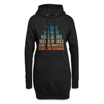 12 Ans Anniversaire - cadeau d'anniversaire - Sweat-shirt à capuche long Femme - noir - Devant