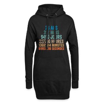 26 Ans Anniversaire - cadeau d'anniversaire - Sweat-shirt à capuche long Femme - noir - Devant
