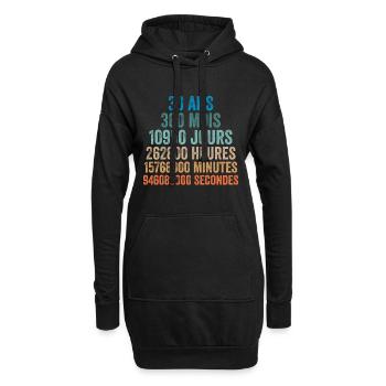 30 Ans Anniversaire - cadeau d'anniversaire - Sweat-shirt à capuche long Femme - noir - Devant