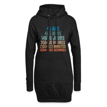 40 Ans Anniversaire - cadeau d'anniversaire - Sweat-shirt à capuche long Femme - noir - Devant
