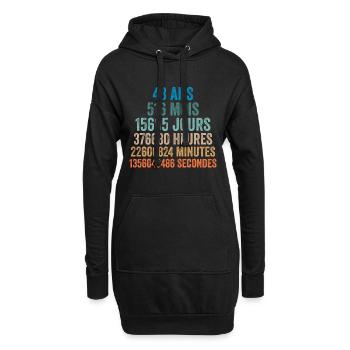 43 Ans Anniversaire - cadeau d'anniversaire - Sweat-shirt à capuche long Femme - noir - Devant