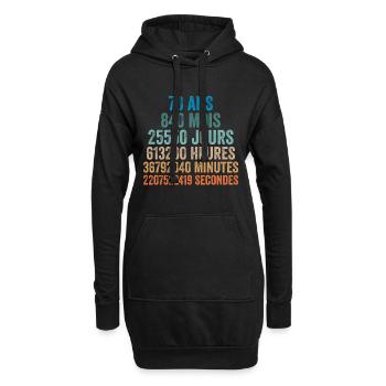 70 Ans Anniversaire - cadeau d'anniversaire - Sweat-shirt à capuche long Femme - noir - Devant