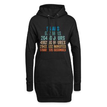56 Ans Anniversaire - cadeau d'anniversaire - Sweat-shirt à capuche long Femme - noir - Devant