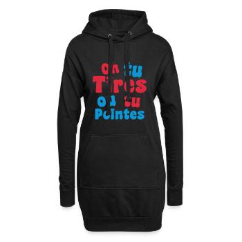 Cadeau pétanque tireur drole joueur pétanque fan - Sweat-shirt à capuche long Femme - noir - Devant