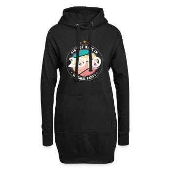 Geburtstagsgeschenk 2010 Frauen | Jahrgang 2010 - Hoodie-Kleid - Schwarz - Vorne