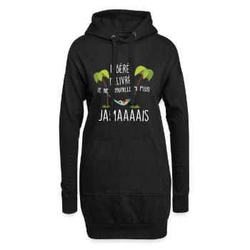 Femme Retraitée Idée Cadeau Femme Humour Retraite - Sweat-shirt à capuche long Femme - noir - Devant