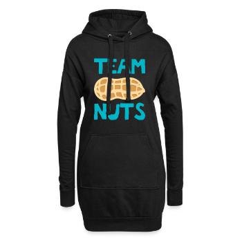 Grossesse Citation Team Nuts Drôle Team Boy Genre - Sweat-shirt à capuche long Femme - noir - Devant