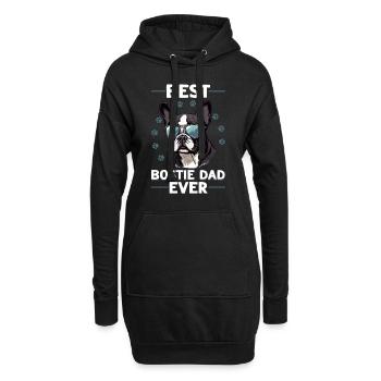 Boston Terrier Bostie Dog Breed Pet - Sweat-shirt à capuche long Femme - noir - Devant