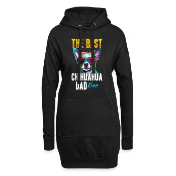 Chihuahua Chiwawa Dog Breed Pet - Hoodie-Kleid - Schwarz - Vorne