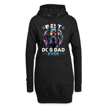 Labrador Retriever Dog Breed Pet Best Dog Dad Ever - Hoodie-Kleid - Schwarz - Vorne