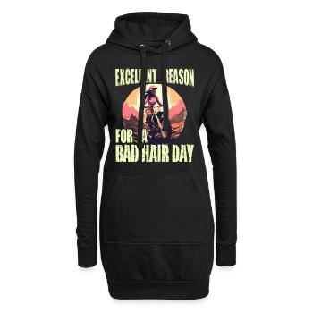 Dirtbike Motocross Woman Girl MX - Hoodie-Kleid - Schwarz - Vorne