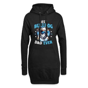 Amateur de bouledogue anglais britannique Le meilleur père bouledogue - Sweat-shirt à capuche long Femme - noir - Devant