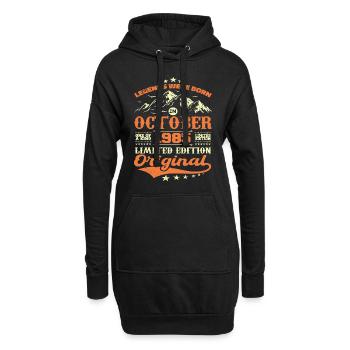 Original Oktober 1985 Jahrgang Jubiläum 1985 - Hoodie-Kleid - Schwarz - Vorne