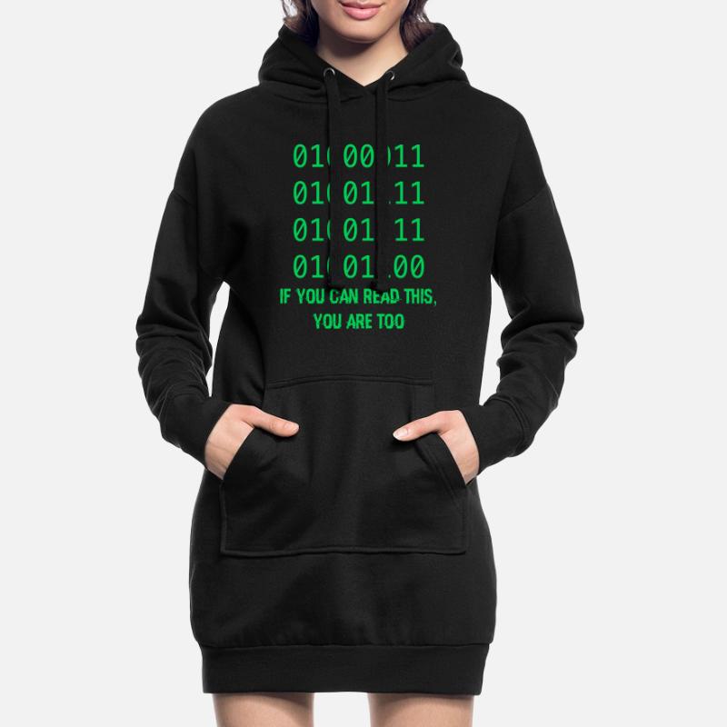 Computer Binary Code Developers Gift Hoodie Dress