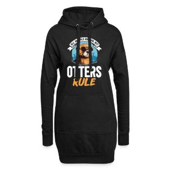 Otter Animal Kids & Adult - Tous les animaux sont cool - Sweat-shirt à capuche long Femme - noir - Devant